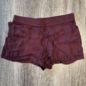 French Connection Burgundy Lounge Shorts - size 6